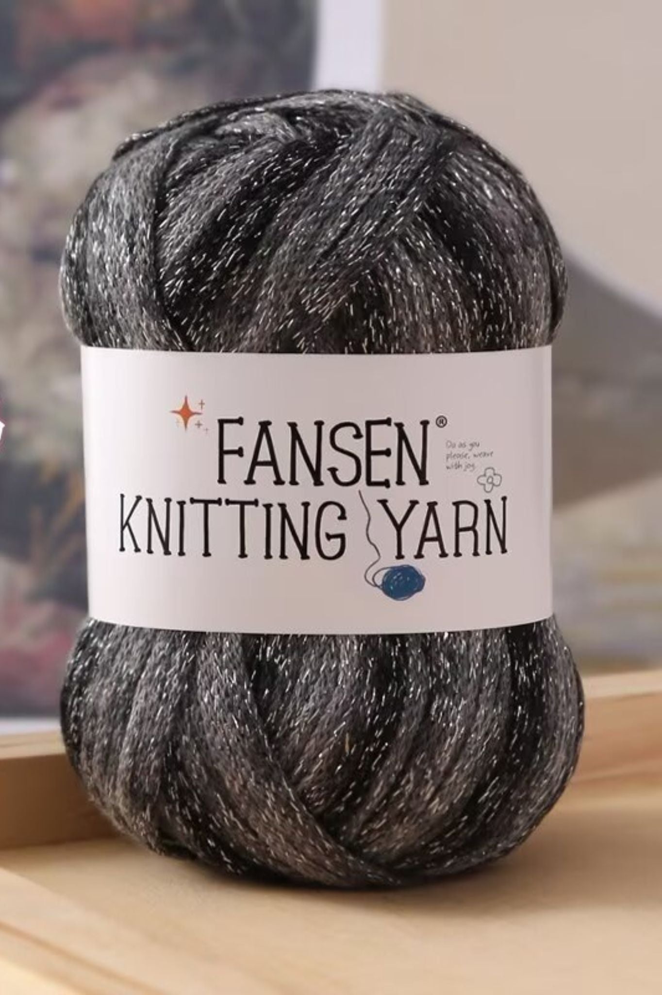 Segment dyed graffiti line gradient star silver sparkle 2.5mm hollow cotton thread DIY hand weaving crocheting bag thread