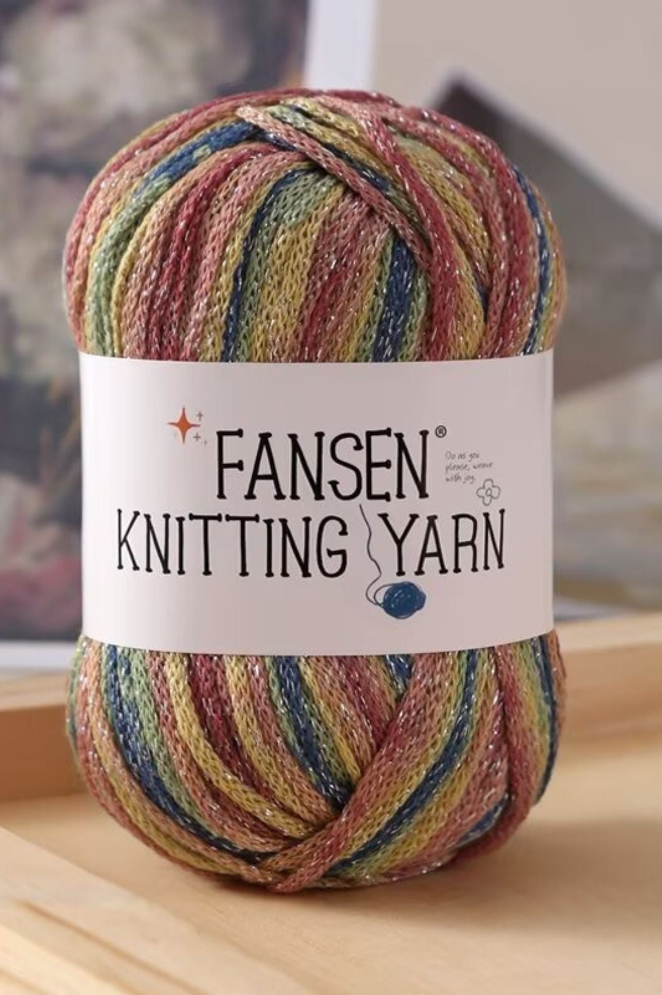 Segment dyed graffiti line gradient star silver sparkle 2.5mm hollow cotton thread DIY hand weaving crocheting bag thread