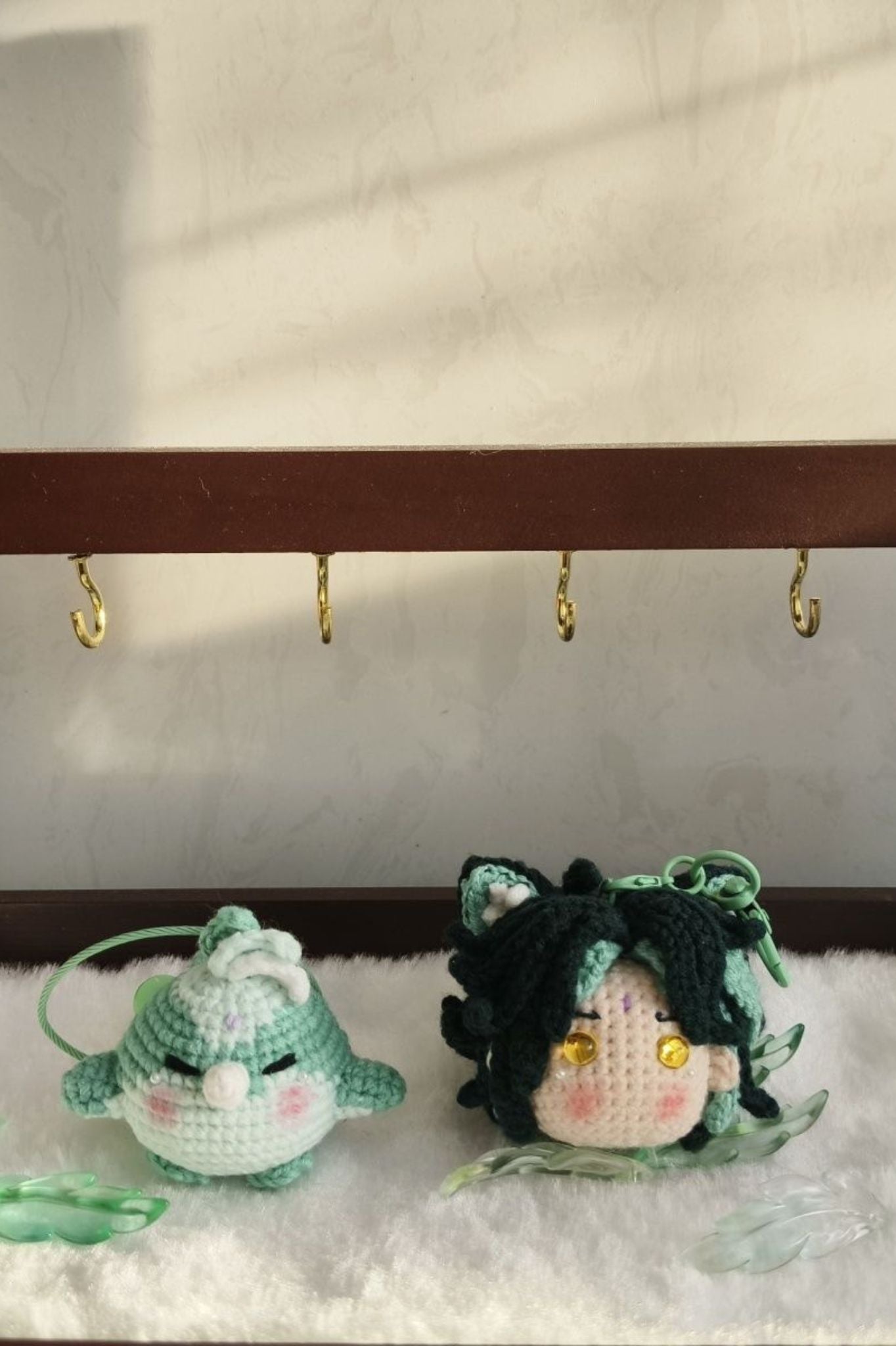 [Finished Product] Custom  Xiao Cat Game Fan Art - Handmade Crochet Keychain Charm