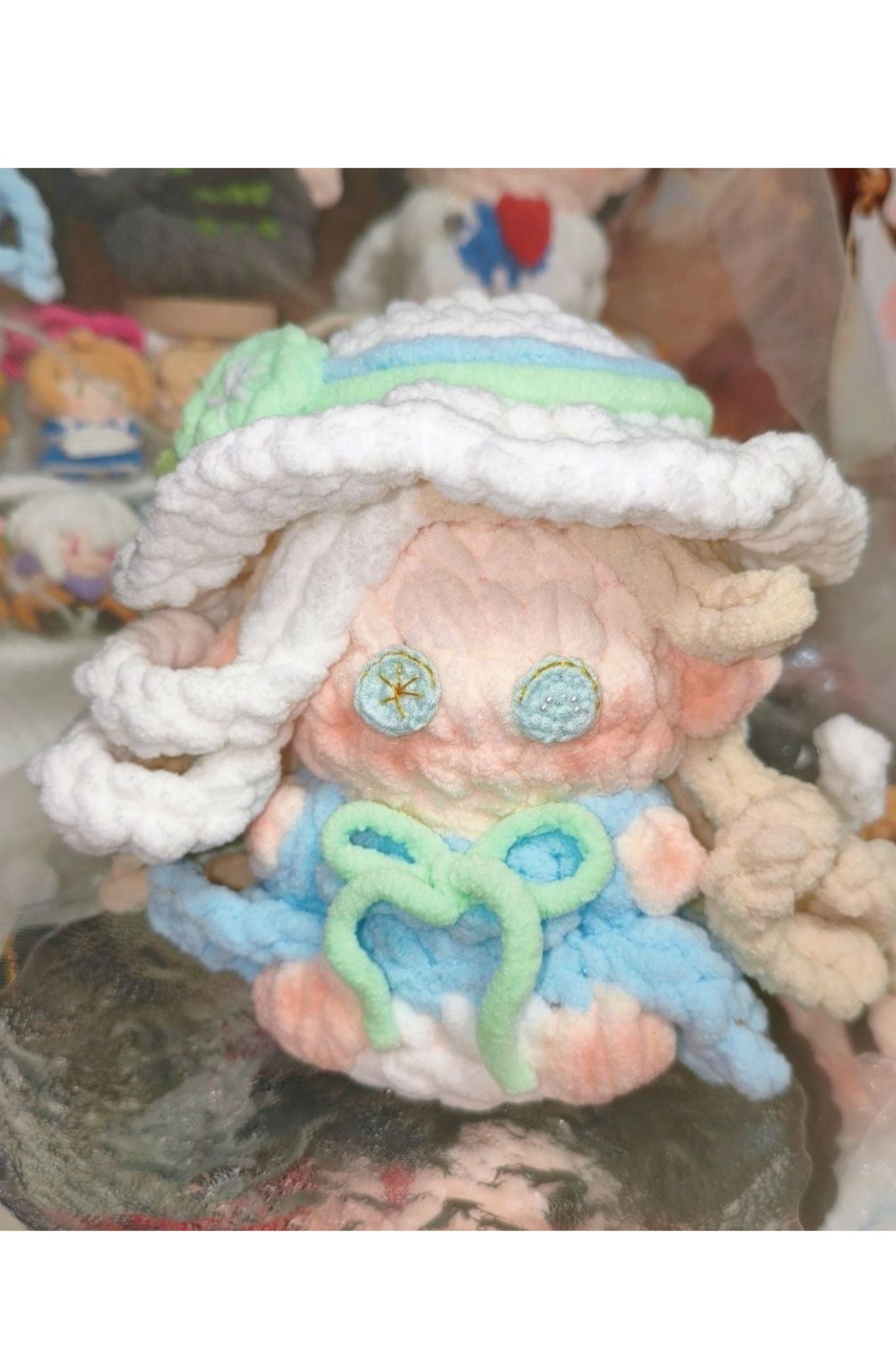 Finished Product Custom Identity V  Game Demi Bourbon（Barmaid）Fan Art - Handmade Crochet Keychain Charm