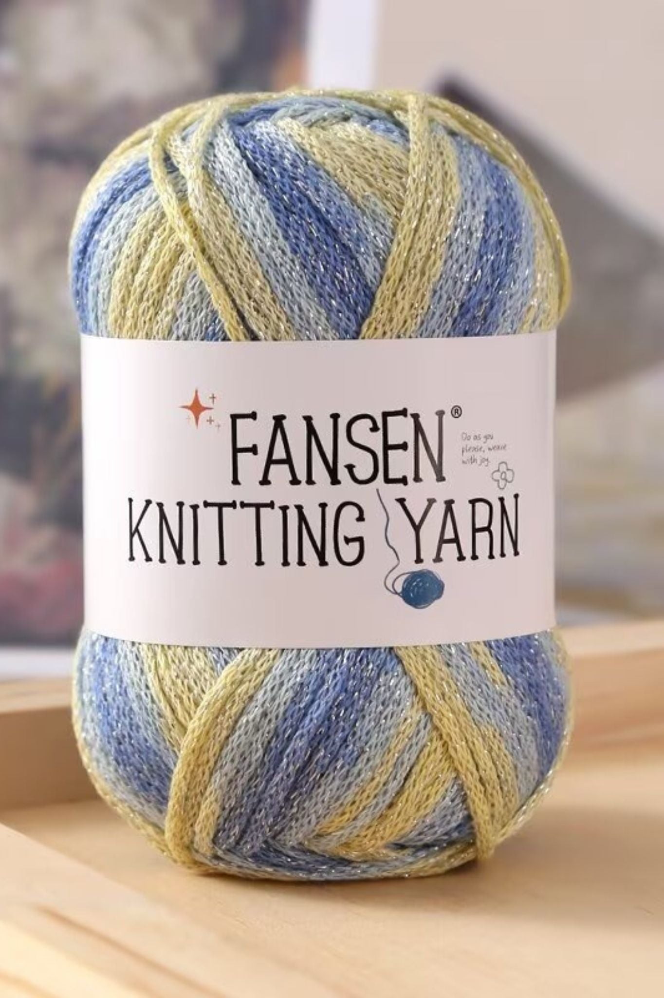 Segment dyed graffiti line gradient star silver sparkle 2.5mm hollow cotton thread DIY hand weaving crocheting bag thread