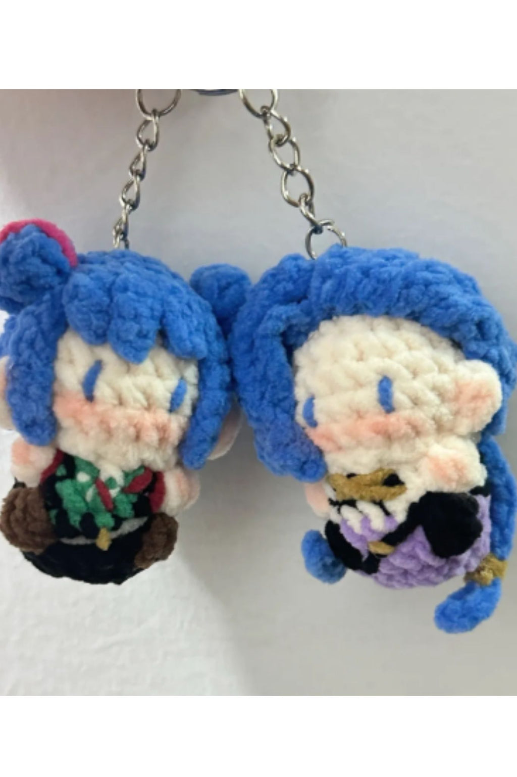 [Finished Product] Custom LOL Jinx Game Fan Art - Handmade Crochet Keychain Charm