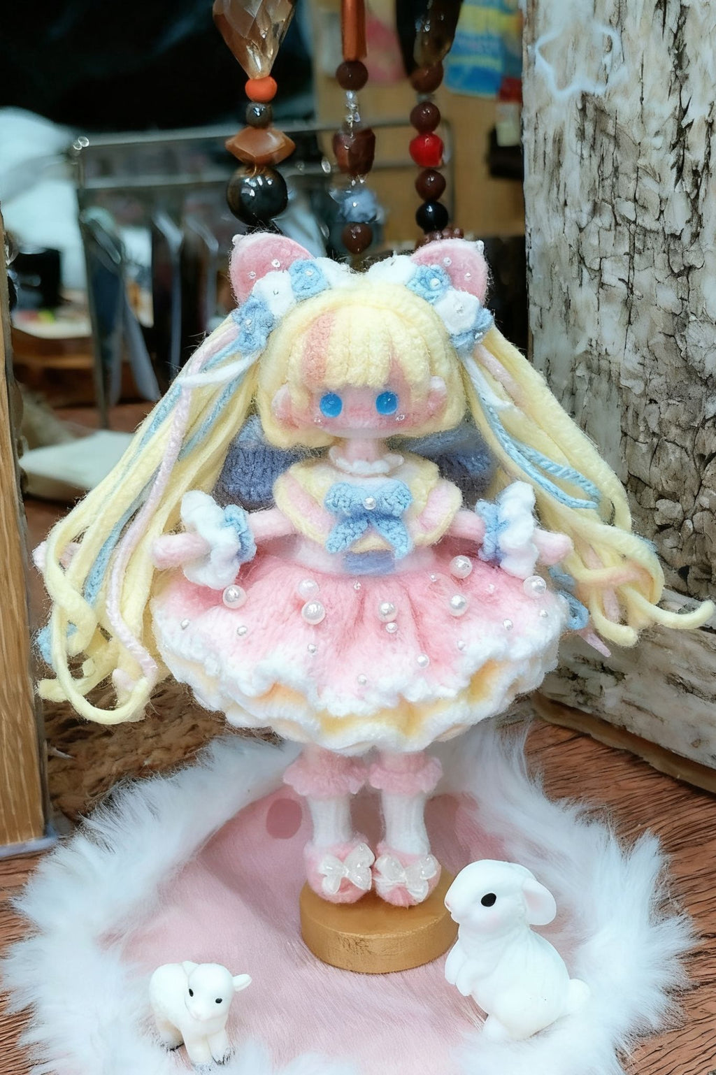 [Finished Product] Original Moon Rabbit Themed Handmade Crochet Charm & Ornament