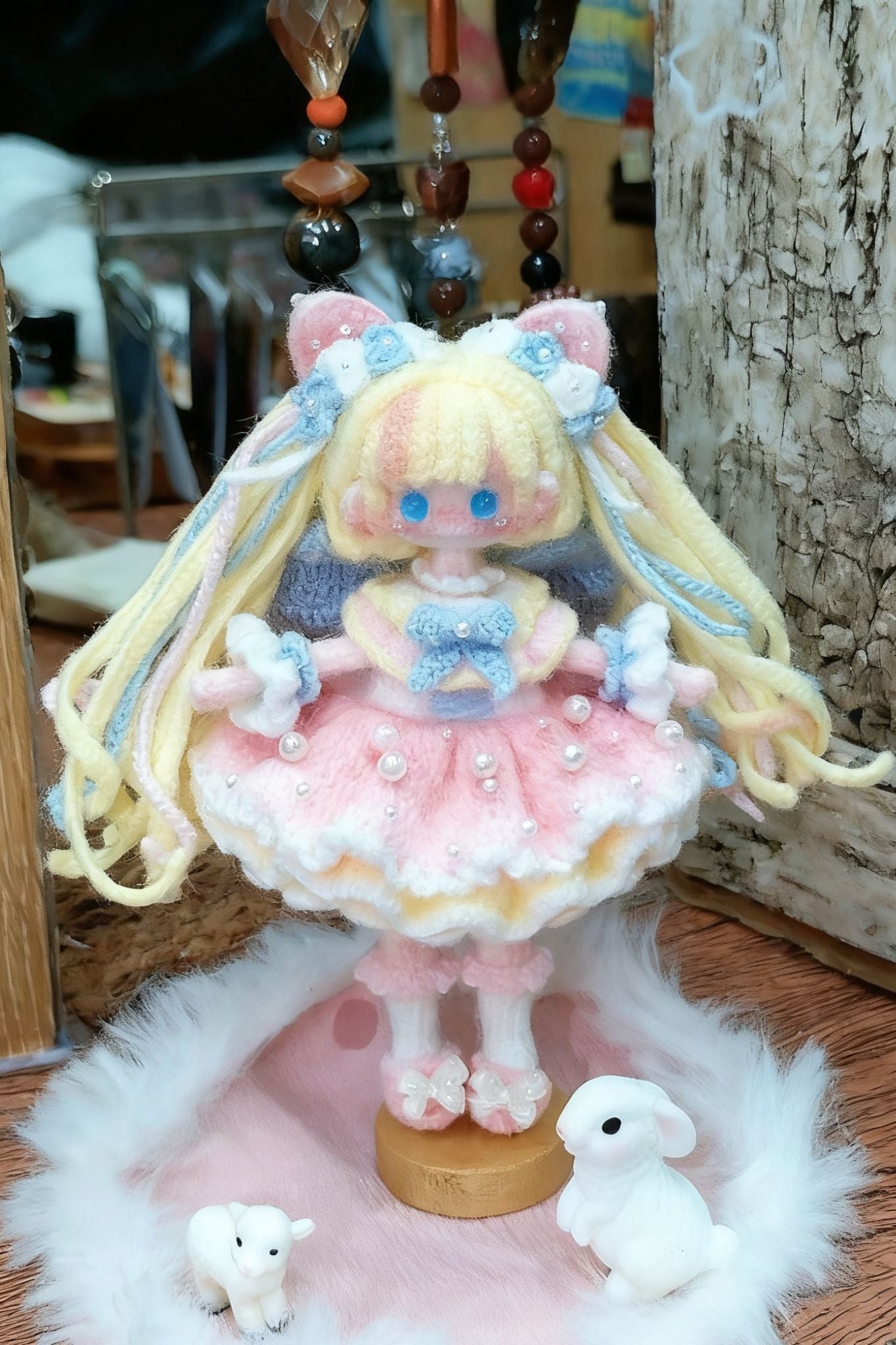 [Finished Product] Original Moon Rabbit Themed Handmade Crochet Charm & Ornament