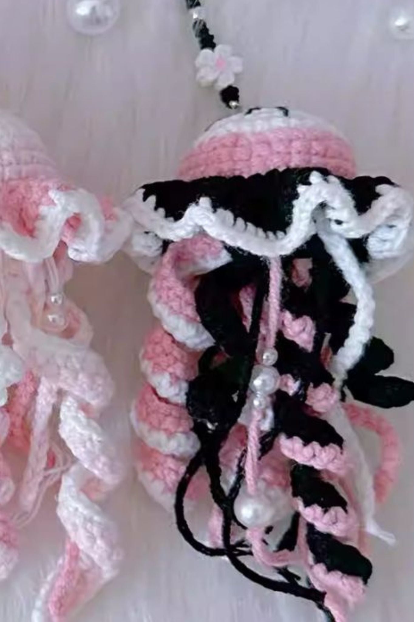 [Finished Product] Custom Gradient Jellyfish Handmade Crochet Keychain Charm Series