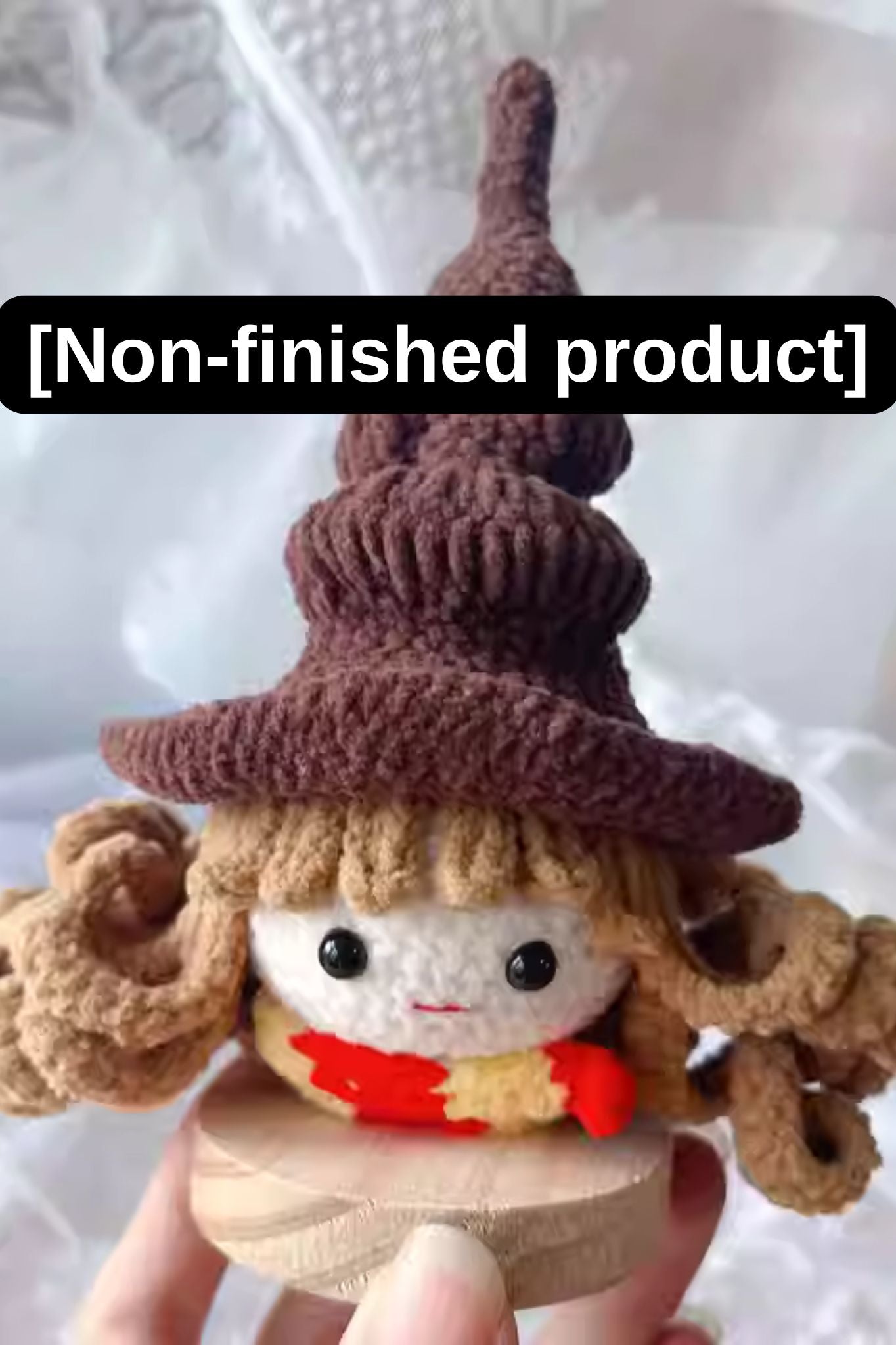 [Finished Product] Custom Harry Potter Hermione Granger Fan Art - Handmade Crochet Keychain Charm