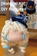 Furina crochet DIY material kit — yarn pack and accessories for amigurumi keychain