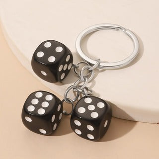 Creative Resin Dice & 8-Ball Keychain - Bag/Car Key Charm | Unique Gift Accessory